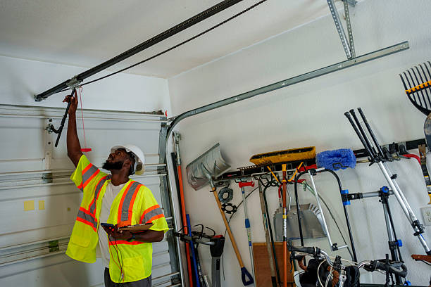 Professional Garage Door Panel Replacement technician working in Duval County County, TX